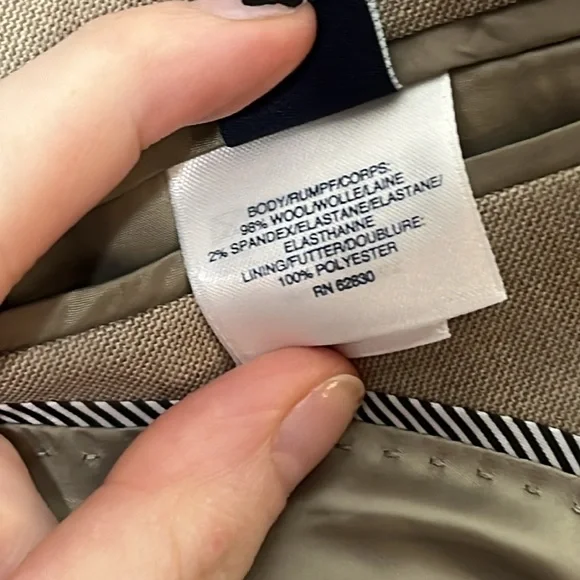 NWT Lands End Khaki Comfort Year’rounder Tailored Suit Jacket Size 40L Long - Picture 7 of 11